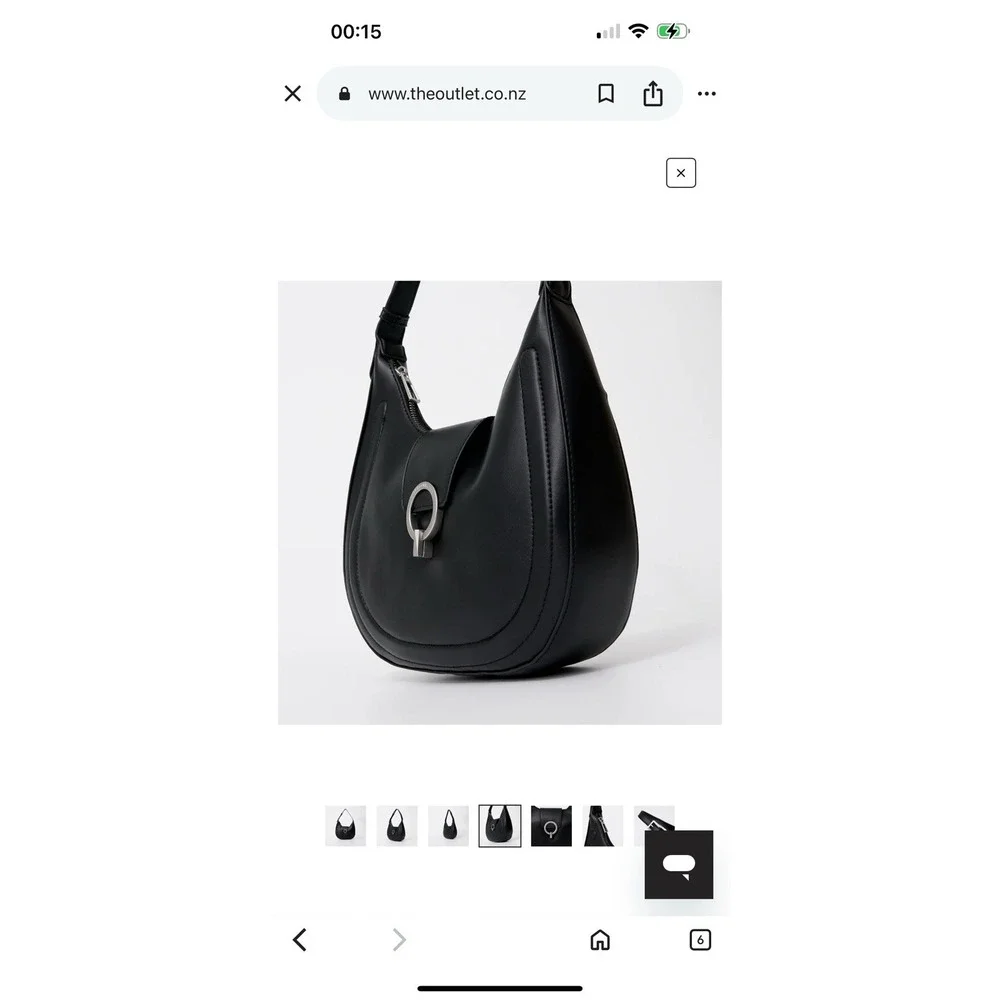 French Connection Charm Smooth Ring Closure Hobo‎